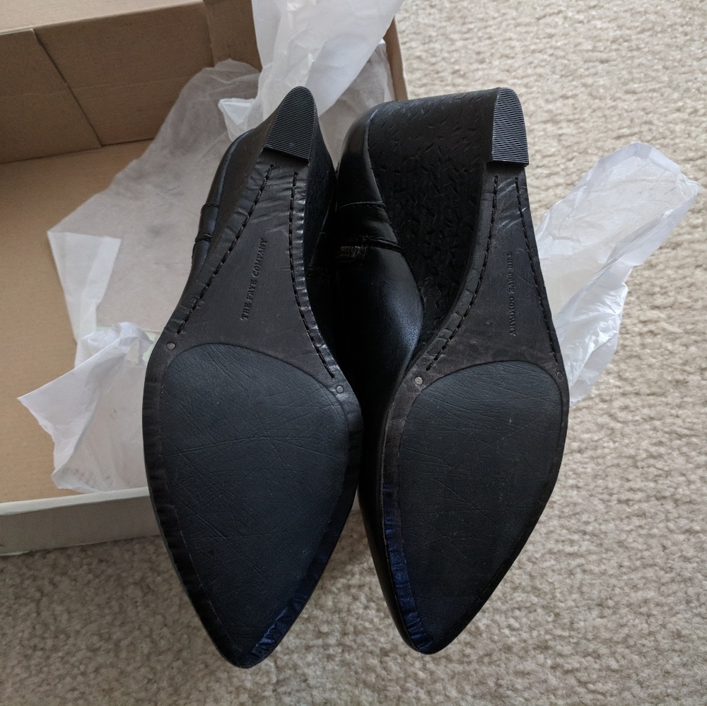 Sold FRYE Regina Seam Wedge Boots Black - 10M - Picture 7 of 8